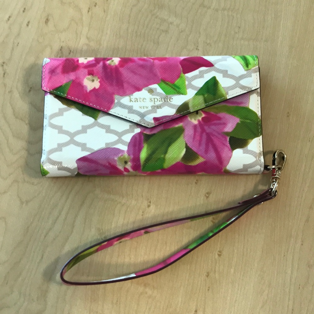 💕HP💕Kate Spade Floral Wristlet Phone Case